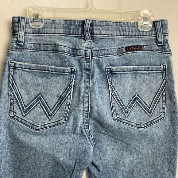 Wrangler Willow Ultimate Riding Med Wash Bootleg Jeans 9x32 - Picture 7 of 13